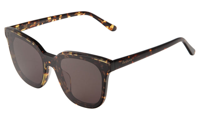 Camille 64 Sunglasses side view in Star Tortoise / Grey Flat