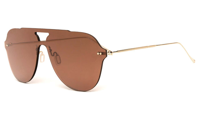 Cannes Mask Sunglasses Side Profile in Cranberry / Cranberry