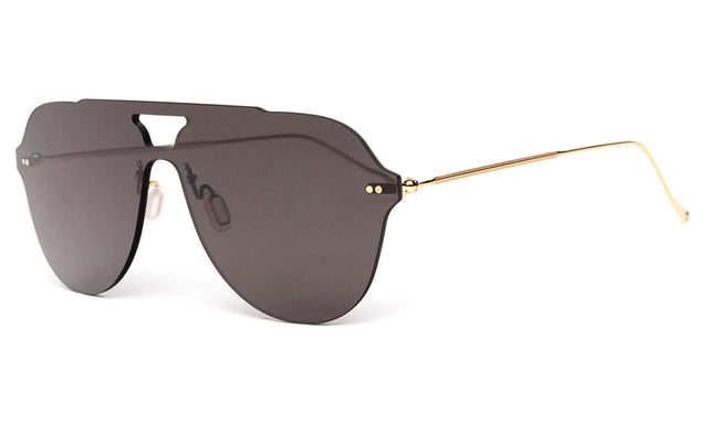 Cannes Mask Sunglasses Side Profile in Grey / Grey