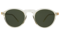 Front view of Capri Sunglasses in Champagne/Olive