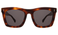 Front view of Charleston Sunglasses in Havana/Grey Flat