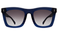 Front view of Charleston Sunglasses in Navy/Grey Flat Gradient