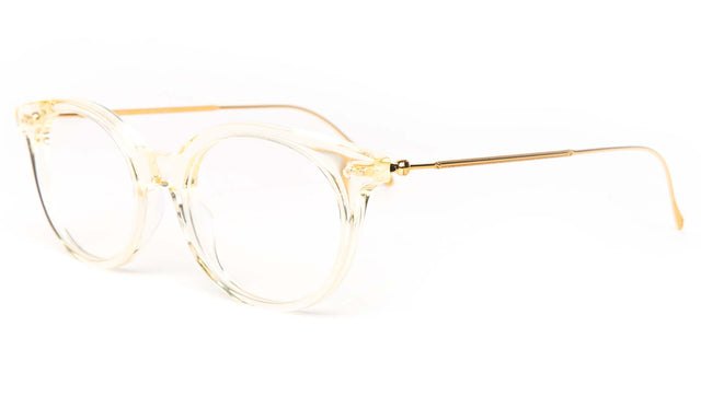 Claudine Optical side view in Champagne Optical