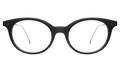 Front view of Claudine Optical in Matte Black/Optical