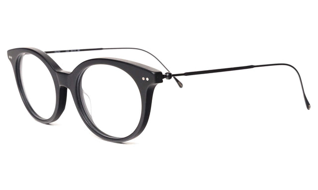 Claudine Optical side view in Matte Black Optical