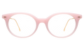 Front view of Claudine Optical in Pale Pink/Optical