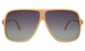 Front view of Connecticut Sunglasses in Wafer/Grey Gradient