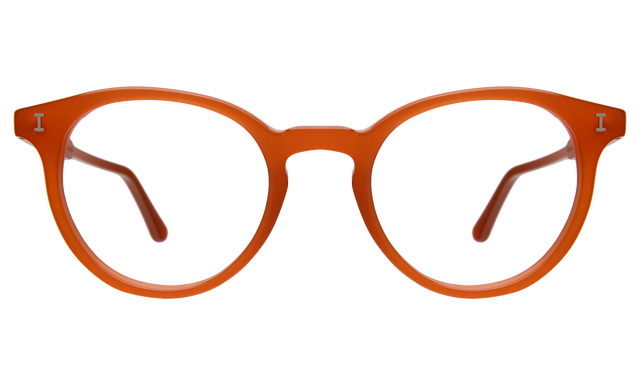 Dakota Optical front view in Tangerine Optical