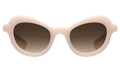 Front view of Delfina Sunglasses in Cotton Candy/Brown Gradient