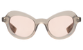 Front view of Delfina Sunglasses in Taupe/Dusty Pink See Through