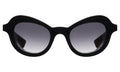 Front view of Delfina Sunglasses in Black/Grey Gradient