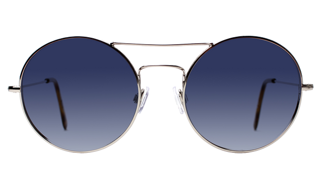 Delon Sunglasses in Silver with Grey Gradient