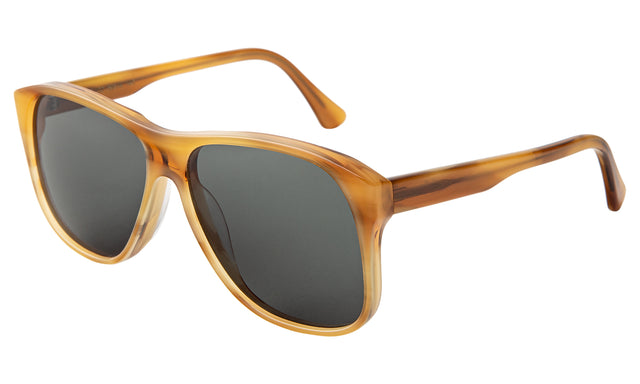 Dionne Sunglasses Side Profile in Caramel Havana / Olive