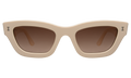 Front view of Donna Sunglasses in Cream/Brown Gradient