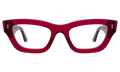 Front view of Donna Optical in Raspberry/Optical