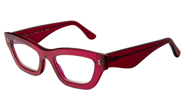 Donna Optical side view in Raspberry Optical