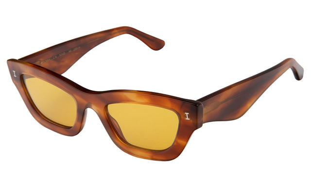 Donna Sunglasses Side Profile in Saffron Havana / Honey See Through