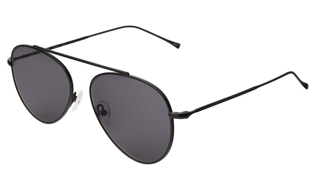  Dorchester Sunglasses side view in Black Grey Flat