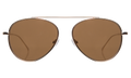 Front view of Dorchester Sunglasses in Gold/Brown Flat