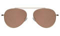 Front view of Dorchester Sunglasses in Gold/Mauve Flat Mirror