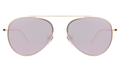 Front view of Dorchester Sunglasses in Gold/Rose Flat Mirror