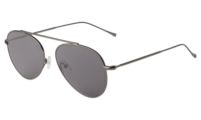  Dorchester Sunglasses side view in Gunmetal Grey Flat