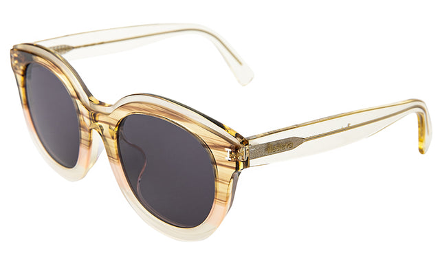 Echo Park Sunglasses side view in Blush Oak/Champagne / Grey Flat
