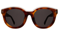 Front view of Echo Park Sunglasses in Havana/Grey Flat