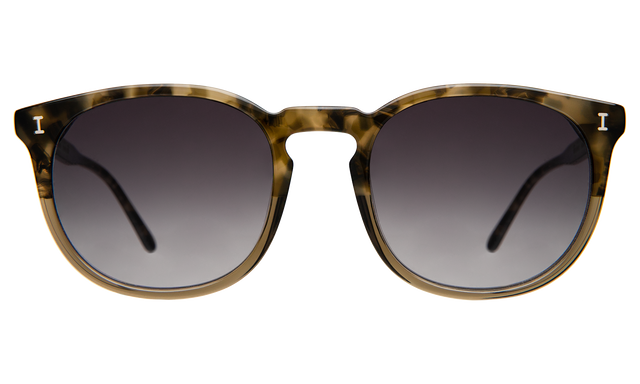 Eldridge 56 Sunglasses in Kale with Grey Flat Gradient