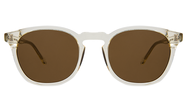 Eldridge Sunglasses in Champagne with Brown Flat