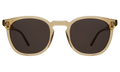 Front view of Eldridge Sunglasses in Citrine/Grey Flat