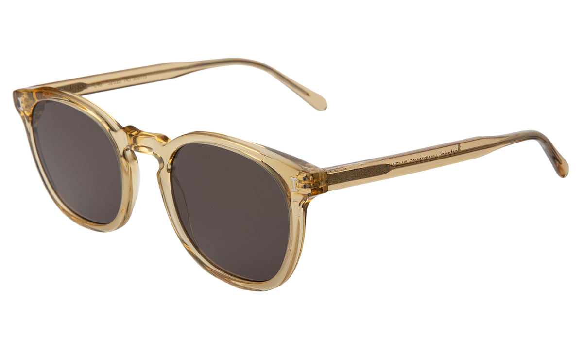 Eldridge Sunglasses in Citrine with Grey Flat lenses, side view