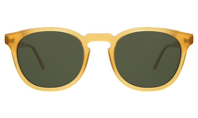 Eldridge Sunglasses in Honey Gold with Olive Flat