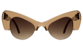 Front view of Emma Sunglasses in Brown/Brown