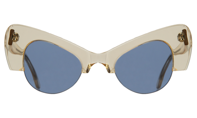 Emma Sunglasses in Champagne with Blue