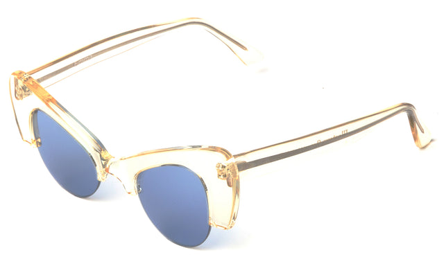 Emma Sunglasses Side Profile in Champagne / Blue