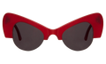 Front view of Emma Sunglasses in Matte Red/Grey