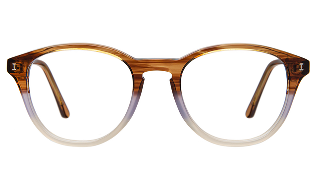 Espanola Optical front view in Lilac Oak Optical