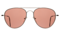 Front view of F143 Sunglasses in Silver/Rose Mirror