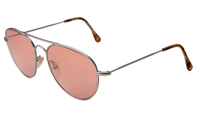 F143 Sunglasses side view in Silver / Rose Mirror