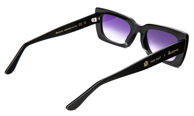 Field Trip x illesteva Sunglasses Side Profile in Black / Purple Flat Gradient