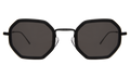 Front view of Dylan Tate Sunglasses in Matte Black/Grey Flat