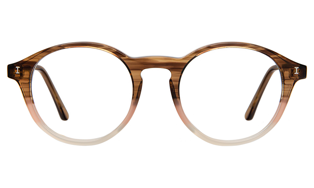 Gila Optical front view in Blush Oak Optical