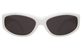 Front view of Granada 60 Sunglasses in White/Grey
