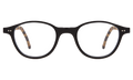 Front view of Grand Optical in Black/Matte Tortoise/Optical