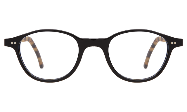 Grand Optical front view in Black/Matte Tortoise Optical