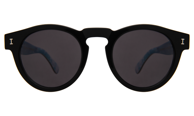 Gray Malin x illesteva Sunglasses front view in The Ocean Leonard with Grey