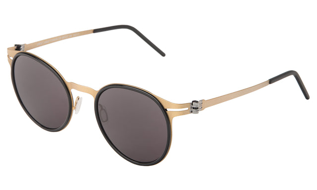 Great Jones Titanium Sunglasses side view in Black/Matte Gold Grey