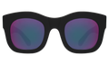 Front view of Hamilton Sunglasses in Black/Pink Mirror