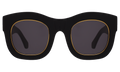 Front view of Hamilton Ring Sunglasses in Black/Grey